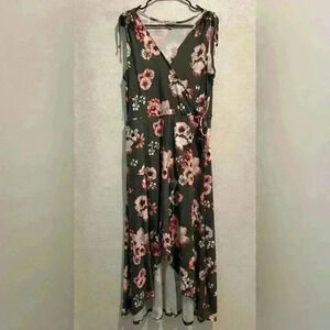 J for Justify women's gray floral size L-XL dress
